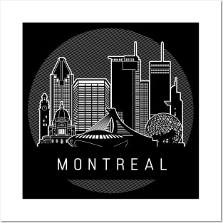 Montreal Canada Skyline Posters and Art